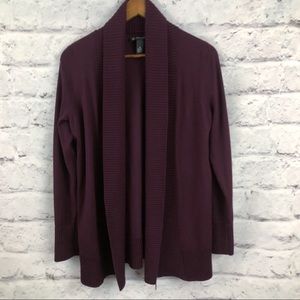 INC International Concepts maroon cardigan sweater